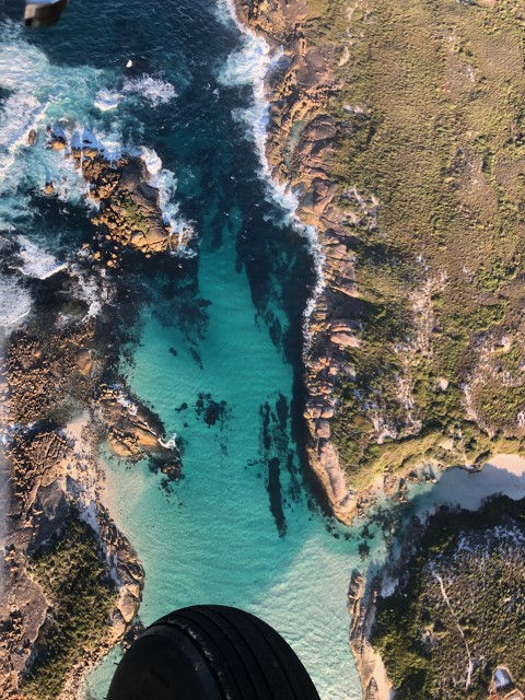 Aerial view of the coast