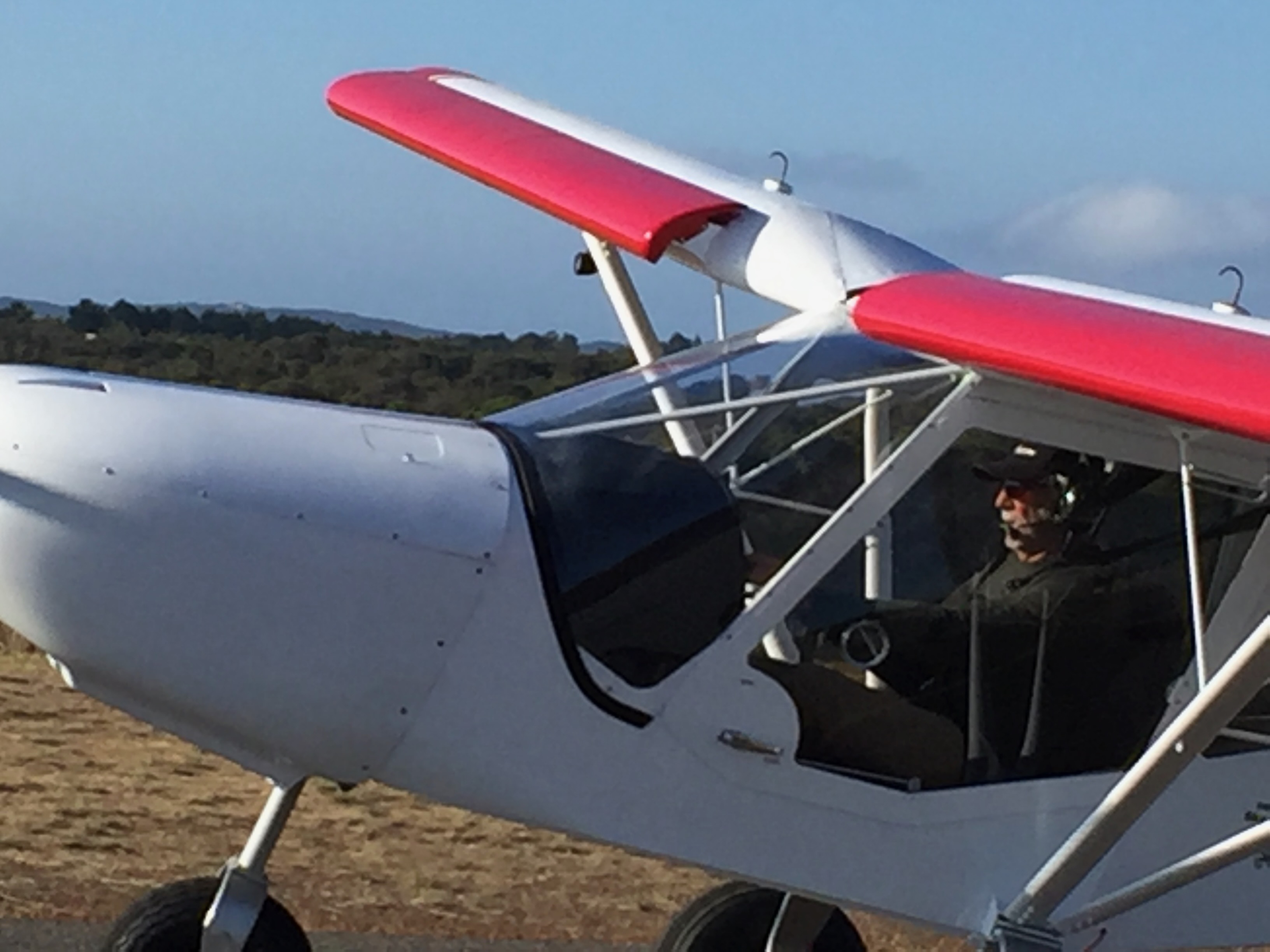 Check pilot Gordon on take-off