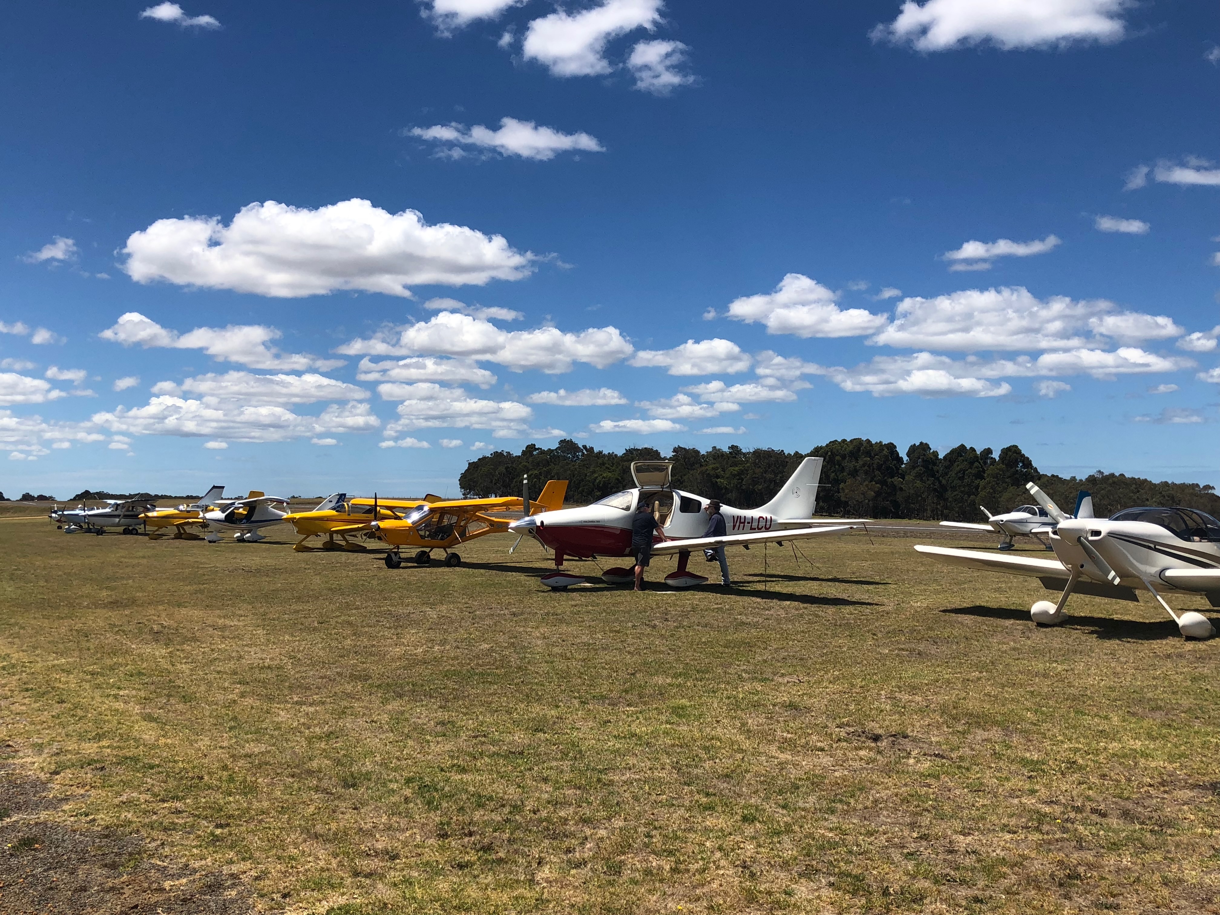 A number of planes in the parking area