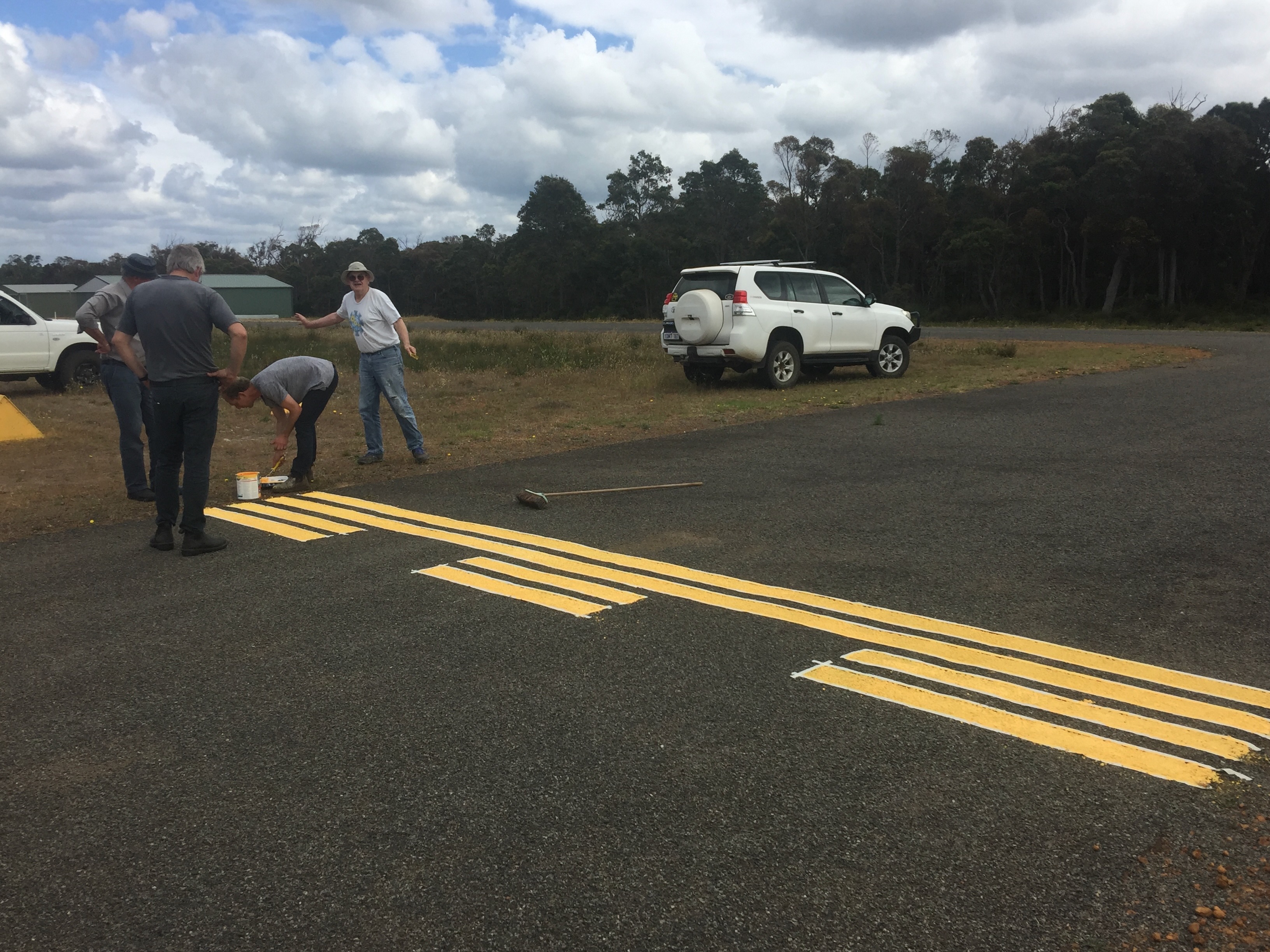 Maintenance on the taxi way