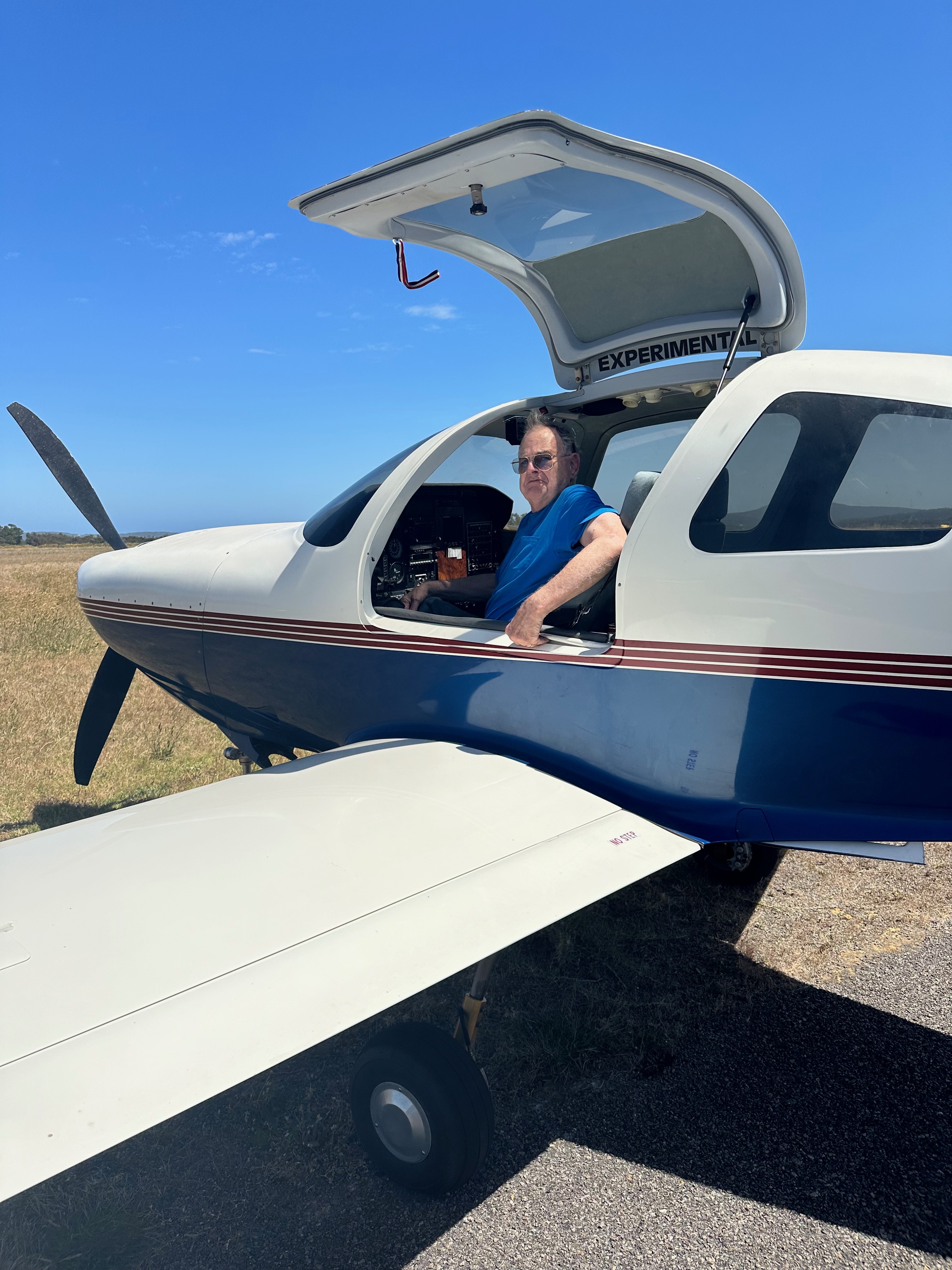 Fred in the cockpit