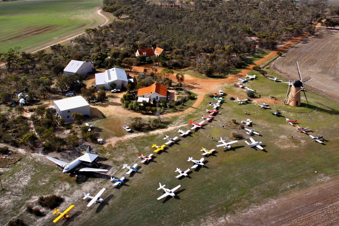 View from overhead showing the number of aircraft that turned up. A great turnout for this event.