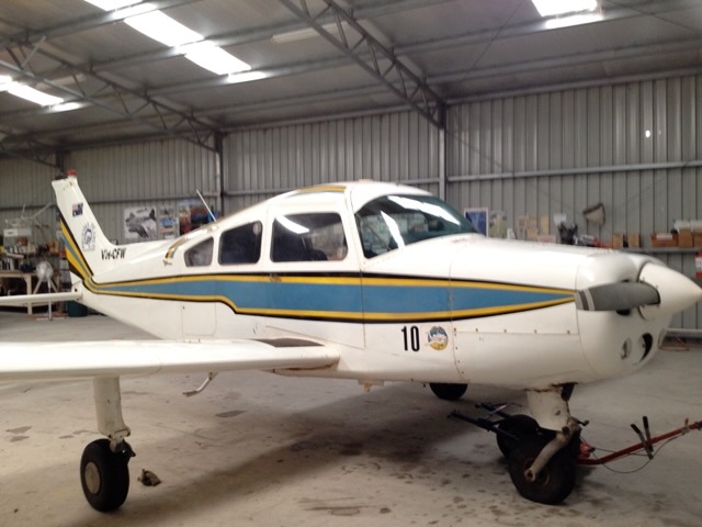 Parked in the hangar