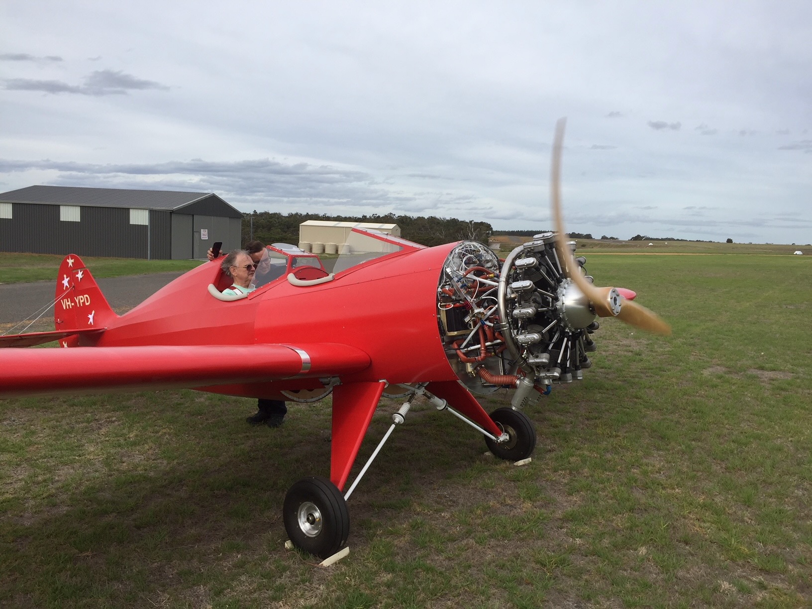 Engine testing on the grass