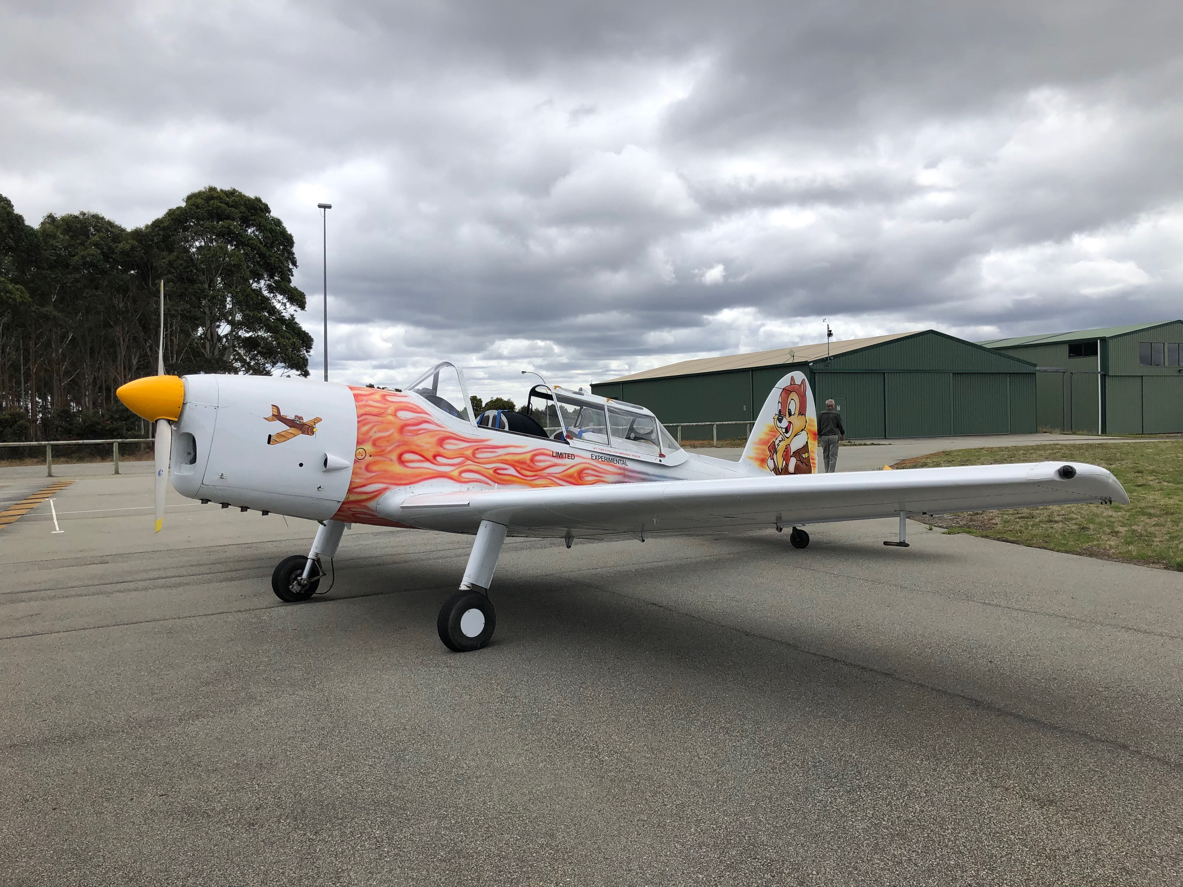 Denny Kitfox with rounded nose.<br><br>Engine is Rotec R2800 Radial 7 cylinder, 2.8L producing 110Hp.<br><br>The Kitfox is a STOL aircraft with a unique folding wing design.